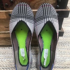 Rothy’s Grey Glen Plaid Flats